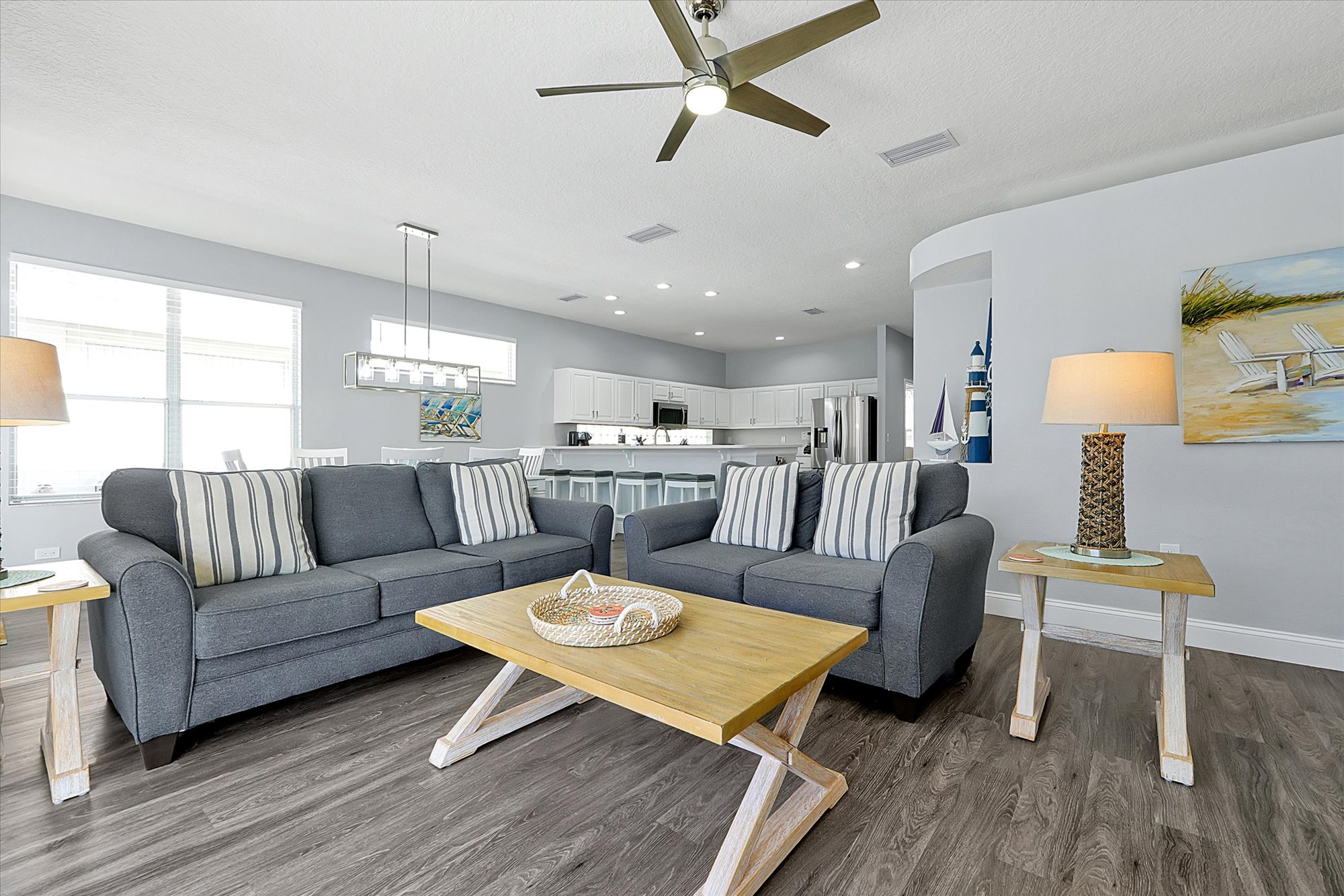 Living area of our Sunset Lakes vacation home in Kissimmee